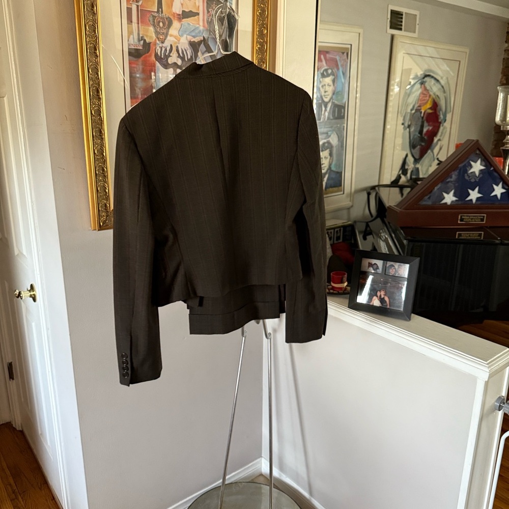 BCBGMaxAzria Chocolate Pinstripe Suit Set - Picture 3 of 6